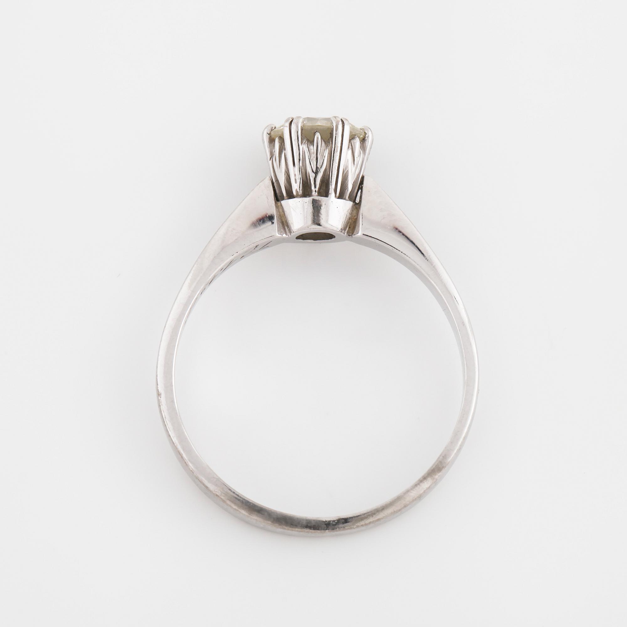 A brilliant cut diamond ring by Arne Blomberg, Strömstad, 1974.