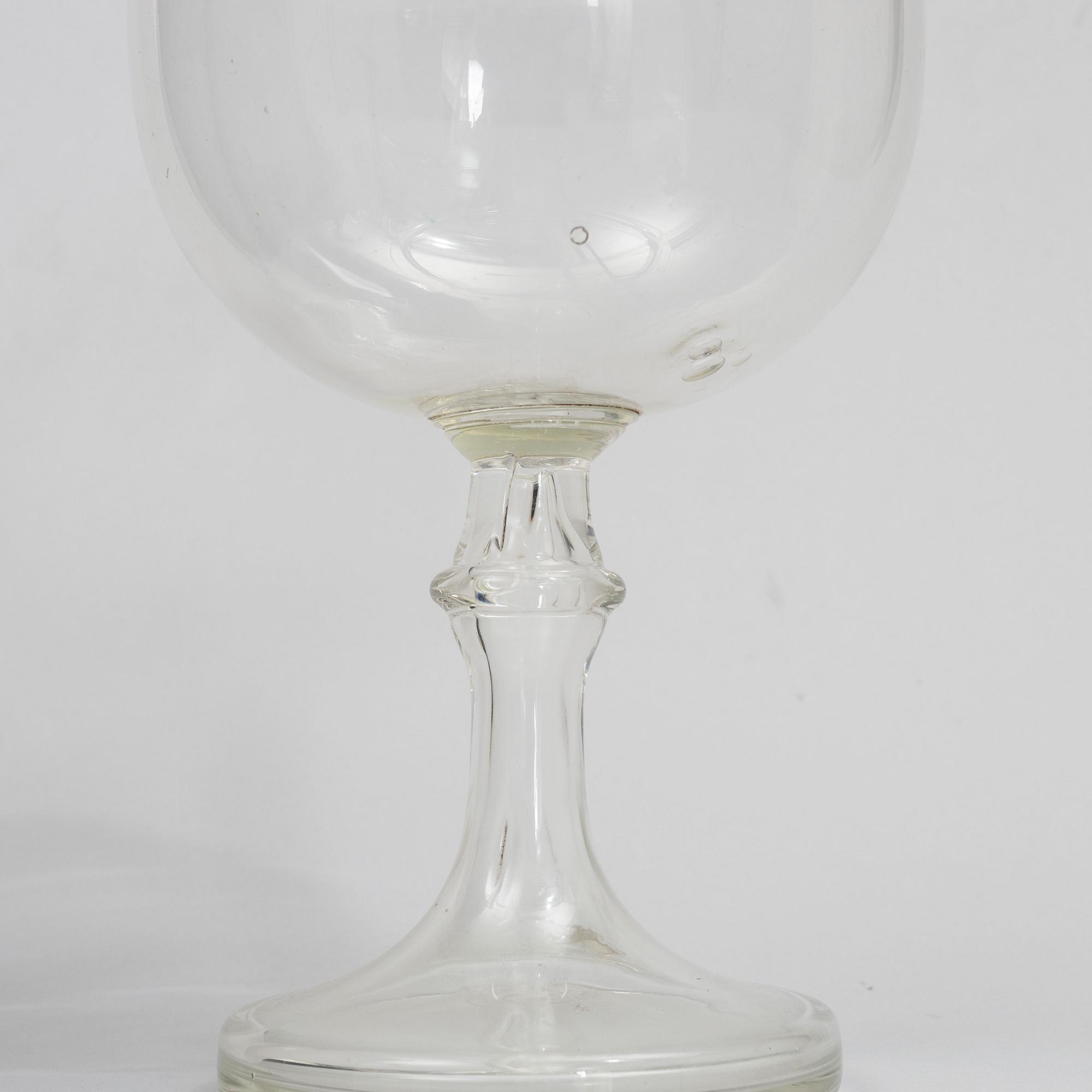 A glass fish-bowl, Sweden, 19th century.