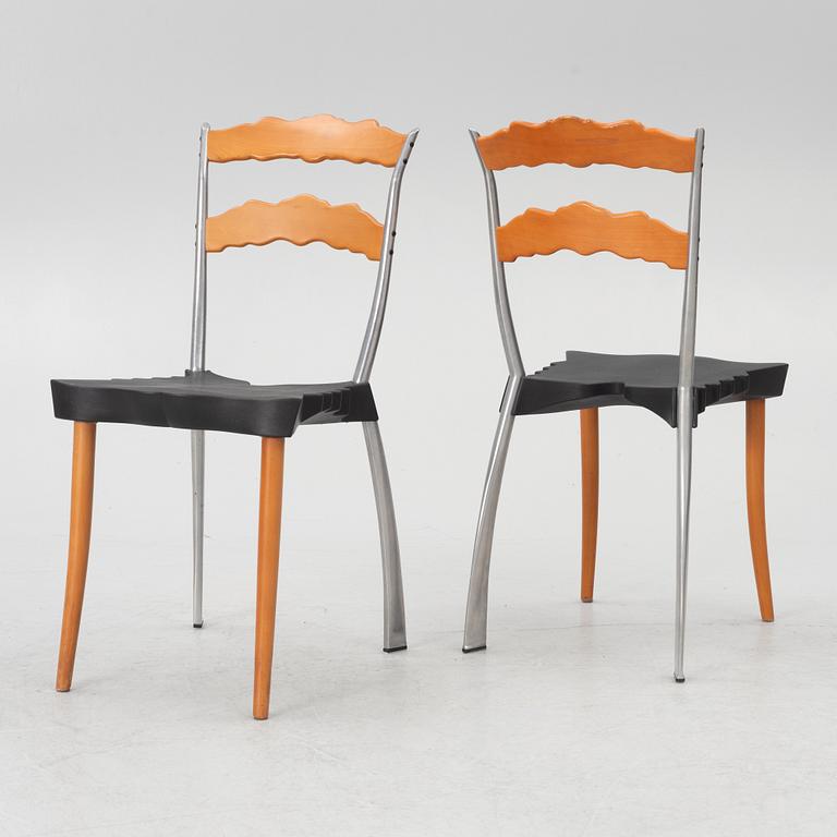 Borek Sipek, six 'Sedlak' chairs, Vitra, 1993.