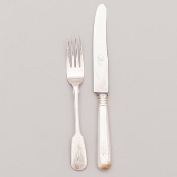 BESTICK 10+10, silver Moskva 1896 Ryssland.