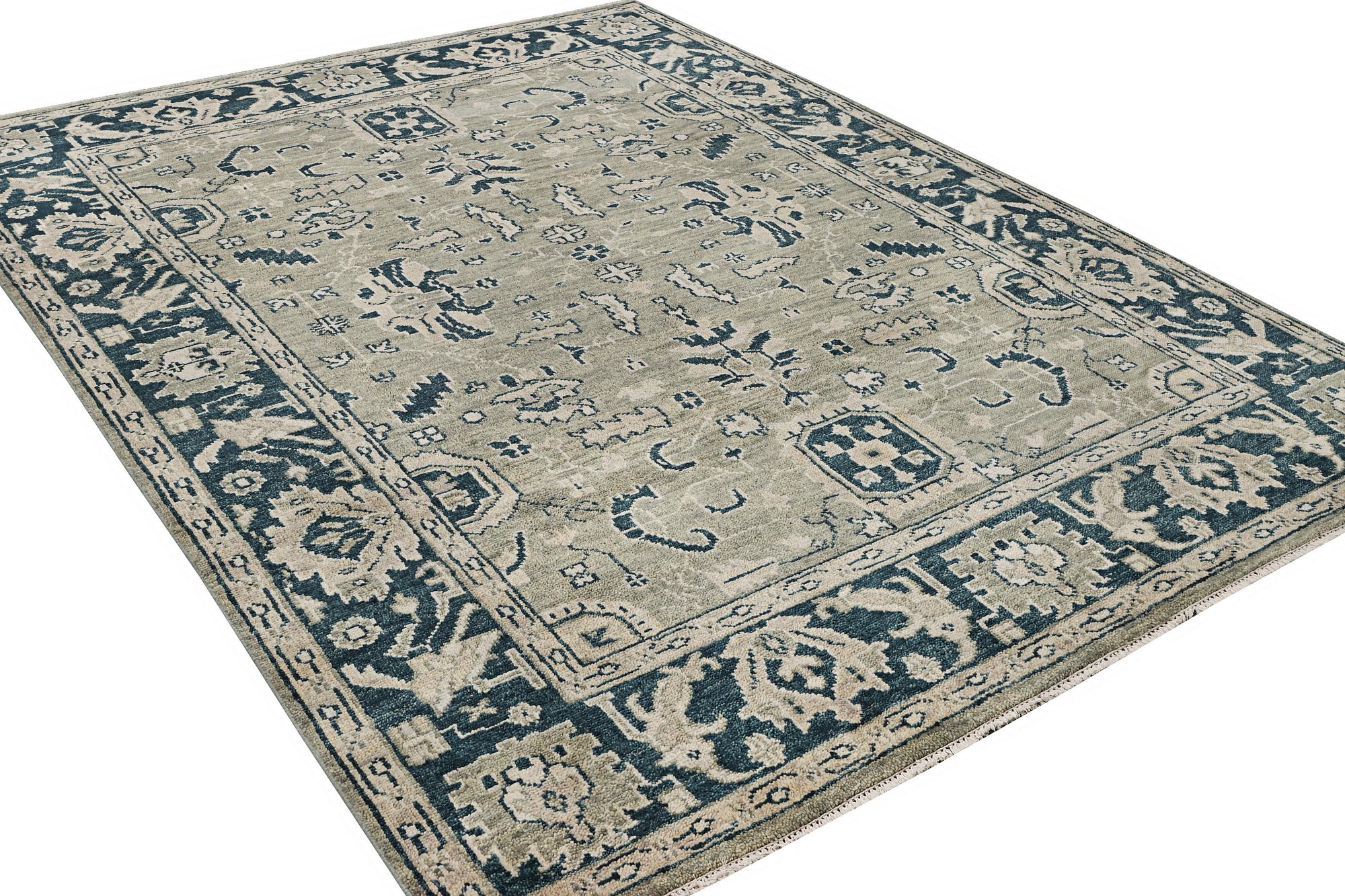 An oriental carpet with Mamluk design, c. 372 x 277 cm.