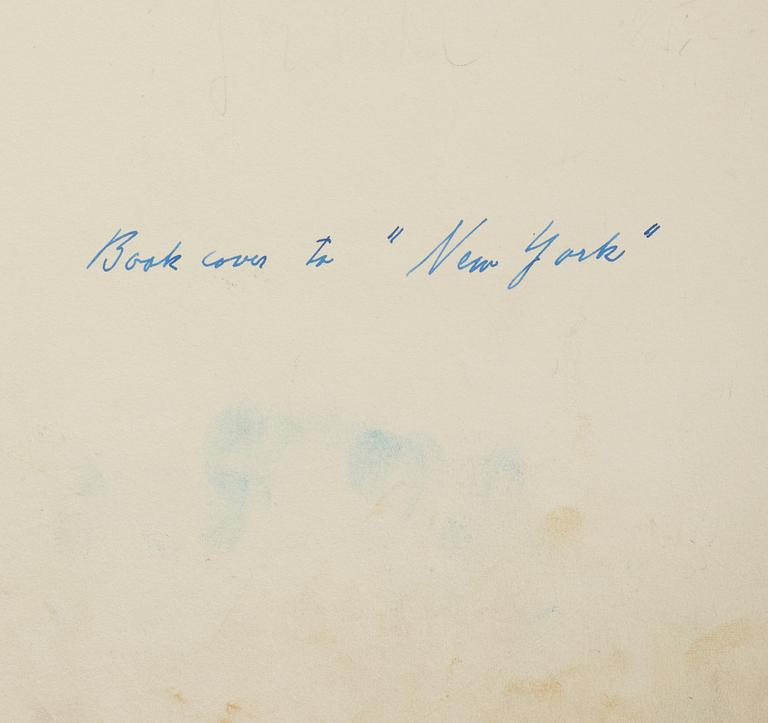 Adolf Hallman, mixed media on paper panel, signed.