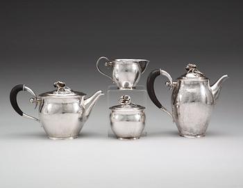 A Jörgen Jensen 4 pcs silver tea and coffee service, Stockholm 1924.