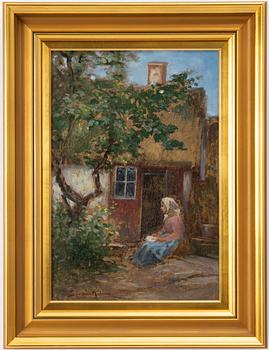 Severin Nilson, Outside the cottage.