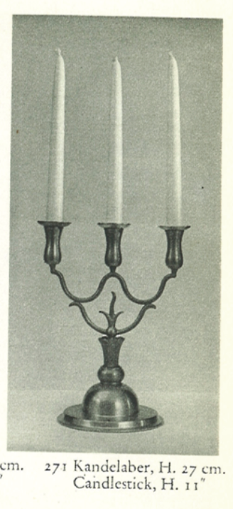 Firma Svenskt Tenn, a pair of candelabra model A 271, Stockholm, 1927.
