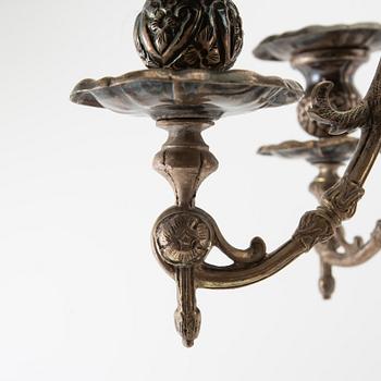 Candelabrum silver Louis XV style possibly Austria around 1900.