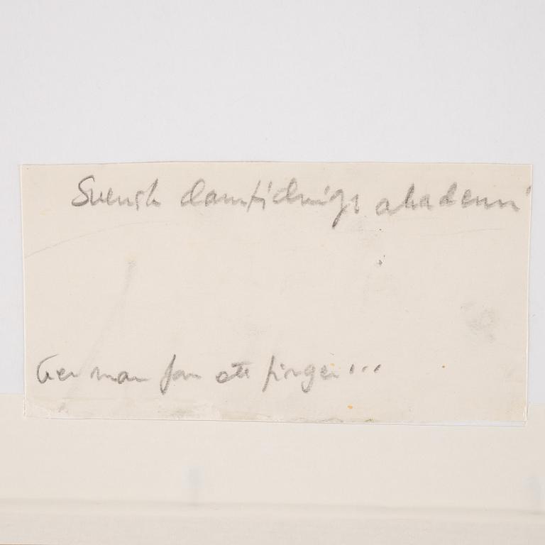 Peter Dahl, mixed media on paper, signed.