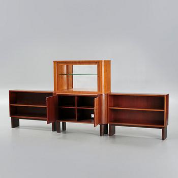 Two 1930s shelves and one drawer, designed by Andreas Aasheim for A. Huseby & Co A/S.