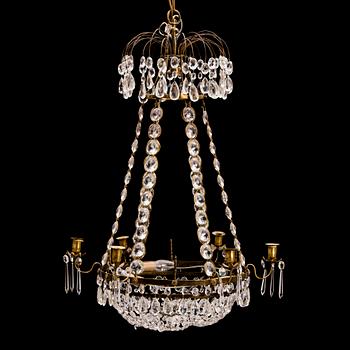 An early 19th Century Swedish Haga model chandelier.