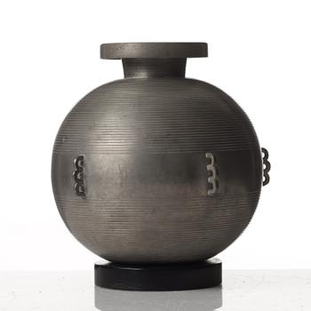 Sylvia Stave, a pewter vase, CG Hallberg, Stockholm 1930´s.