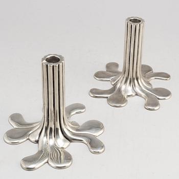 SISSI WESTERBERG, a pair of "Flow" pewter candlesticks, Firma Svenskt Tenn, 2011.