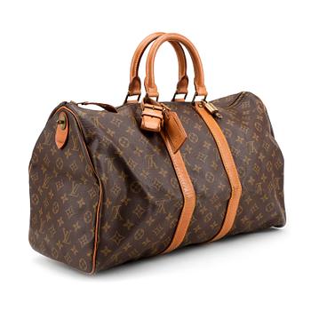 260. LOUIS VUITTON, a monogram canvas weekend bag, "Keepall 45".