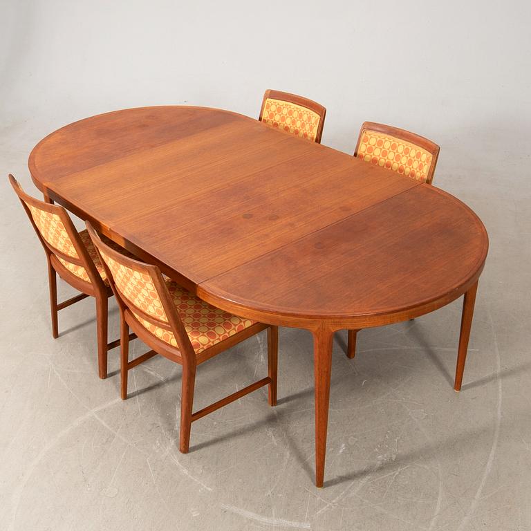 Bertil Fridhagen, dining group, "Diamant", 5 dlr, Bodafors, 1960s.
