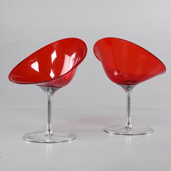 STOLAR, 2 st. "Eros", Philippe Starck för Kartell, Italien, 1900-/2000-tal.
