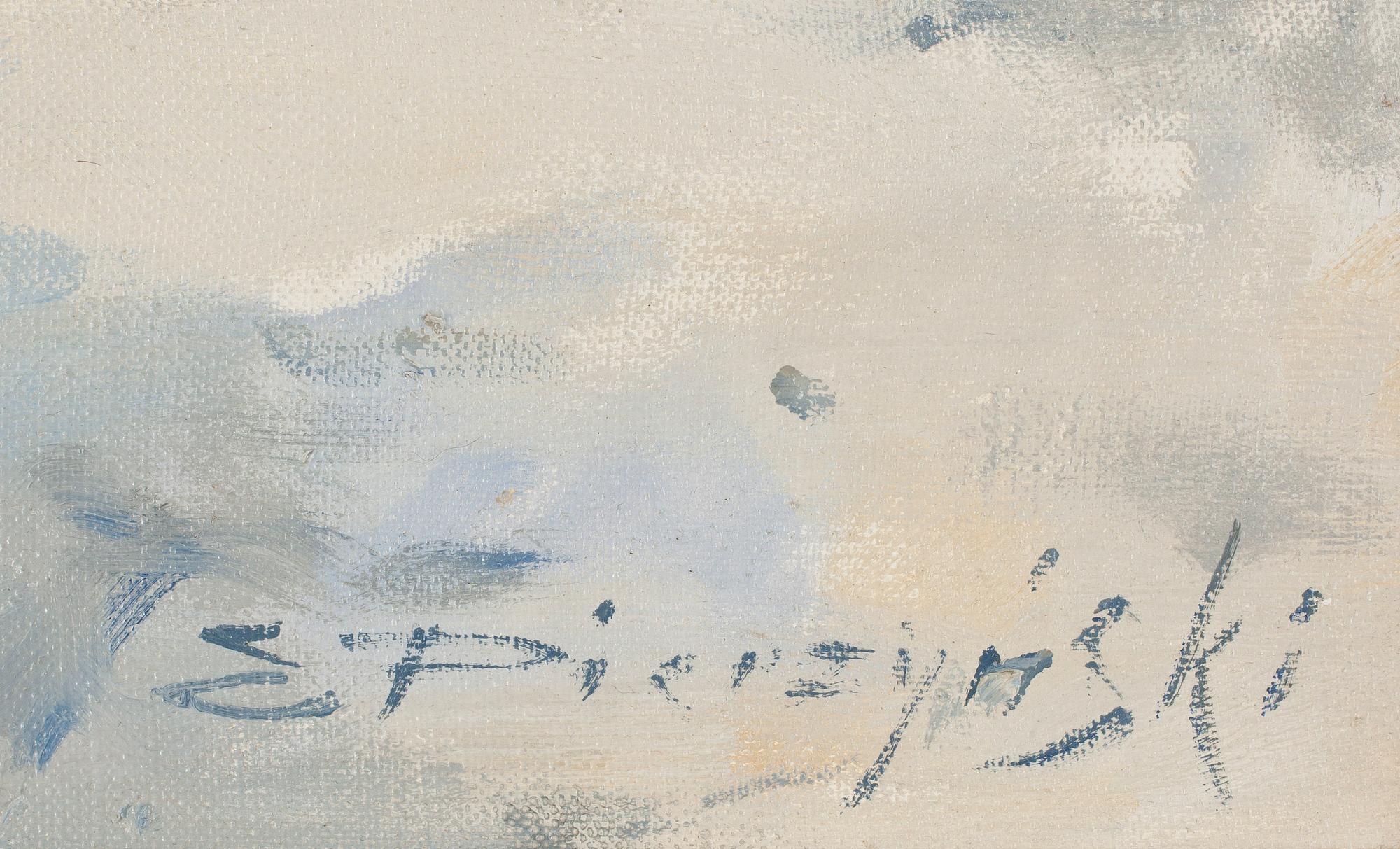 E. PIERZYNSKI, olja på duk, signerad. 1900-tal.