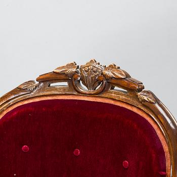 Fåtölj, nyrokoko, 1800-talets slut.