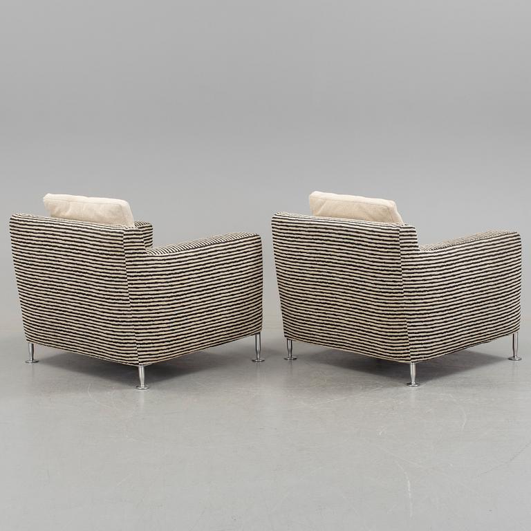 A PAIR OF ANTONIO CITTERIO "HARRY" ARMCHAIRS FOR B&B ITALIA, ITALY. Model designed in 1995.