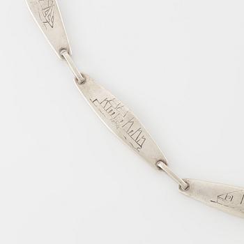 Sven-Erik Högberg, necklace, silver, Gothenburg 1960.