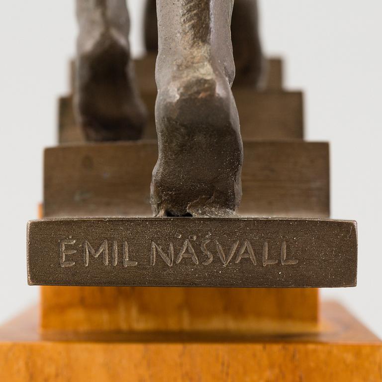 EMIL NÄSVALL, skulptur, brons, "Trappan", nr 146, signerad.