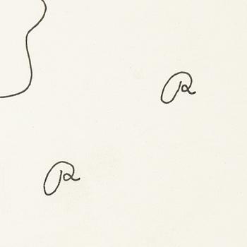 Roger Risberg, indian ink drawing, signed. Executed in 2008.