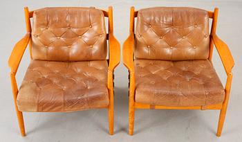 FÅTÖLJER, ett par, "Läckö", OPE, Ingemar Thillmark, 1960-tal.