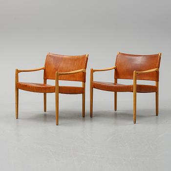 A pair of 'Premiär 69' easy chairs by Per Olof Scotte, IKEA.