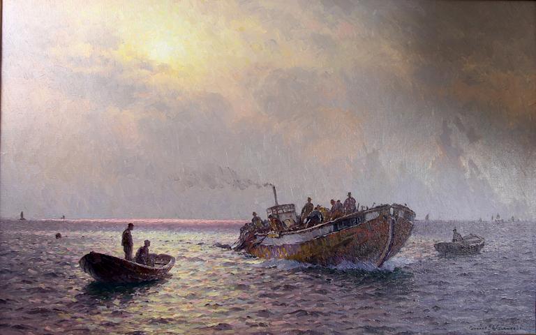 EMIL EKMAN, olja på duk, sign.