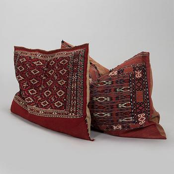 Tyyny/ laukun etusivu, 2 kpl, Yomud, todennäköisesti antiikki, Turkmenistan.