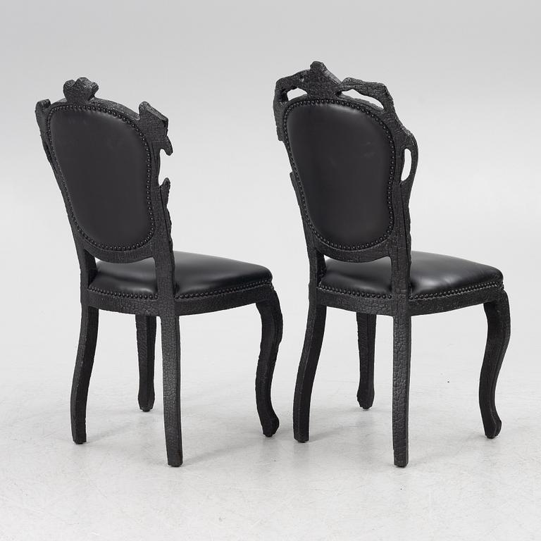 Maarten Baas, 2 st, "Smoke Chair", Moooi.