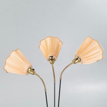 FLOOR LAMP, three arms, 1950/60's.