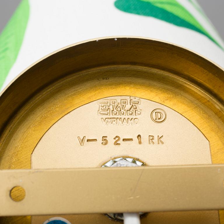 VÄGGLAMPOR, ett par. EWÅ (Erik Wernå), Värnamo, 1900-talets fjärde kvartal.