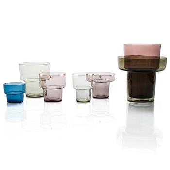 LISA JOHANSSON-PAPE, vaser 7 st, Iittala 1960-tal.