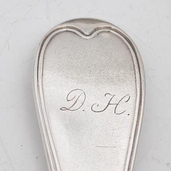 Pehr Zethelius, matskedar, 6 st, silver, Stockholm 1798.