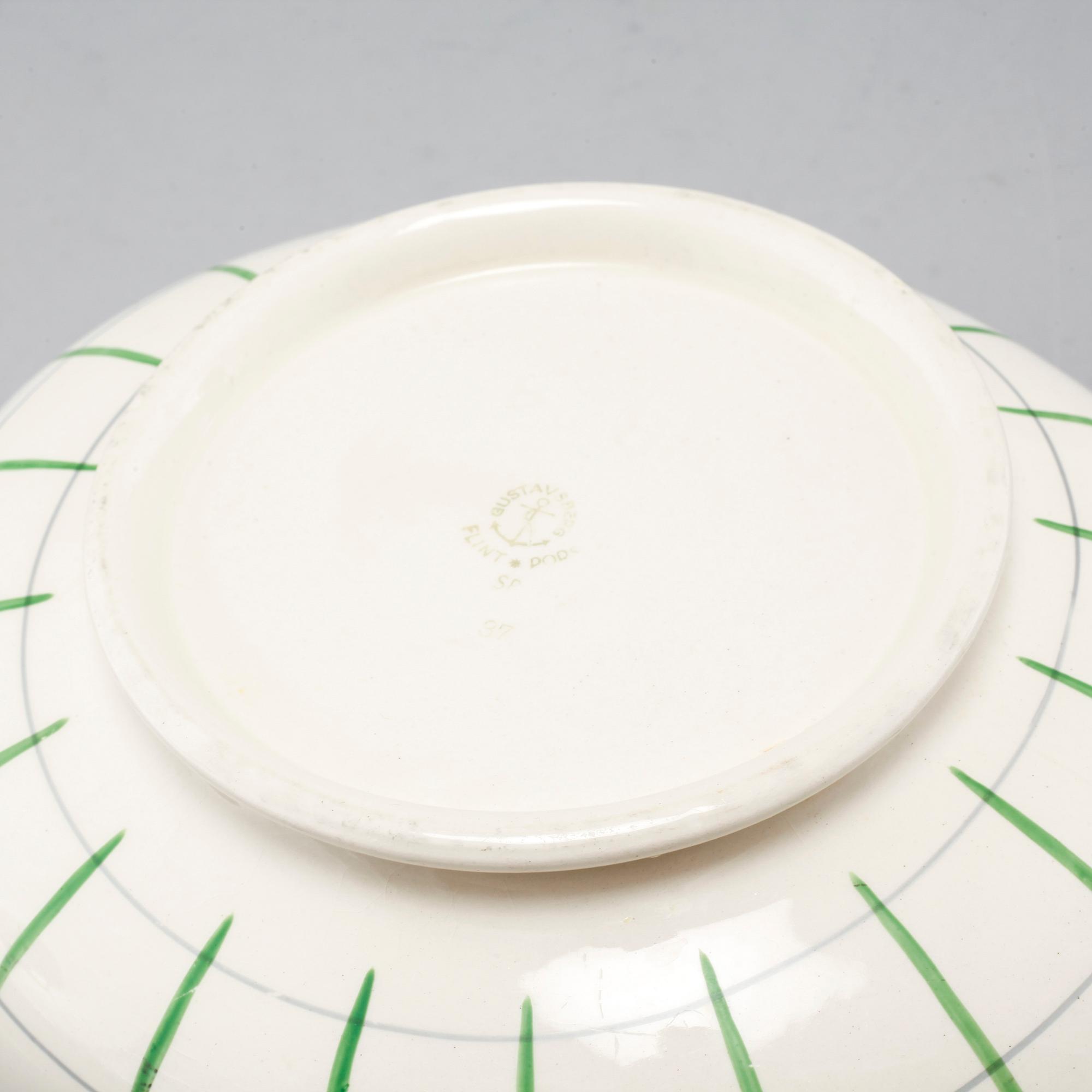 An earthenware tableware set of 62 pcs, 'Spaljé', designed by Wilhelm Kåge for Gustavsberg, around mid 20th century.