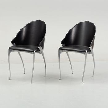 Bernard Dequet, a pair of chairs, second half of the 20th century.