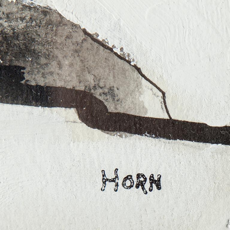 REBECCA HORN, collage and acrylic, signed.