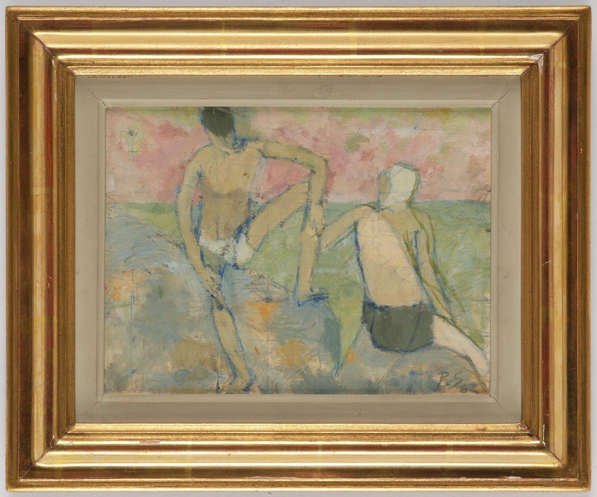 Ragnar Sandberg, Bathing on a cliff.