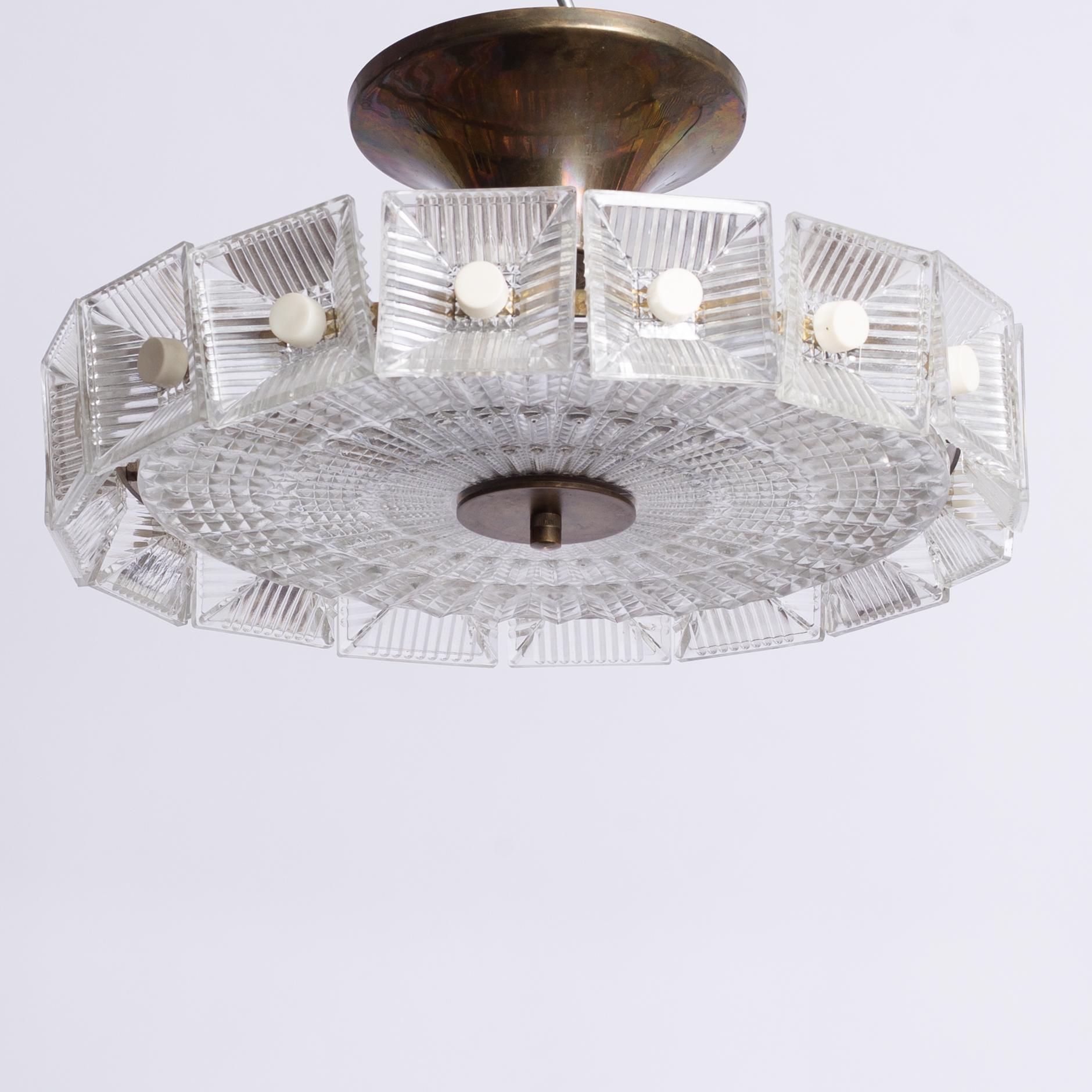 Carl Fagerlund, taklampa, Orrefors, 1900-talets andra hälft.