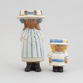 Lisa Larson, six stoneware figurines from the 'Sekelskifte' series, Gustavsberg, 1975-83.