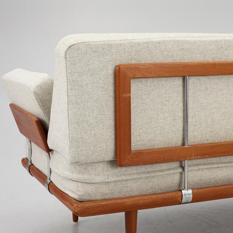 Peter Hvidt & Orla Mølgaard Nielsen, two 'Minerva' sofas and a coffee table, France & Son, Denmark, 1960's.