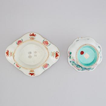 A set of two dishes, late Qing dynasty.