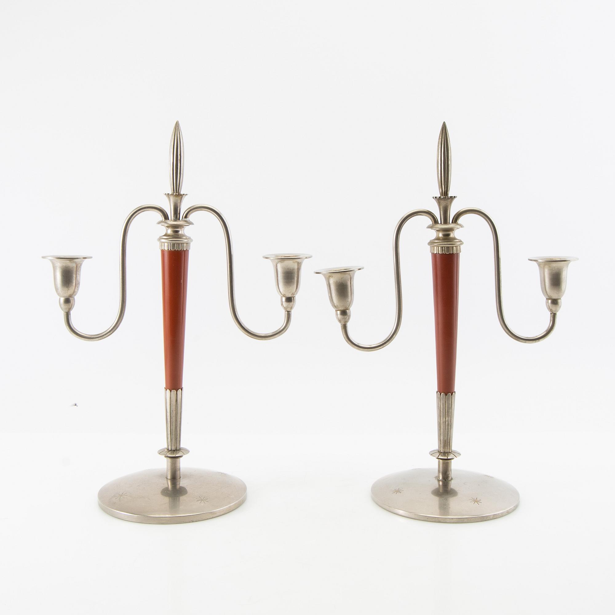 Candelabras a pair Art Deco early 20th century.