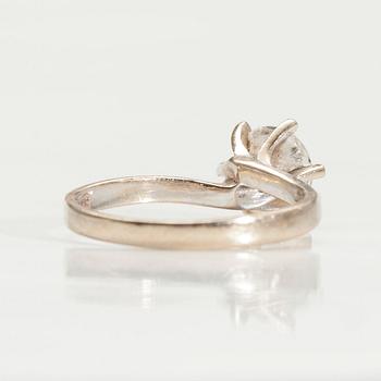 RING, 14K vitguld, briljantslipad diamant 1,06 ct, H/SI2. Storlek 17-. Vikt 2,5 g.