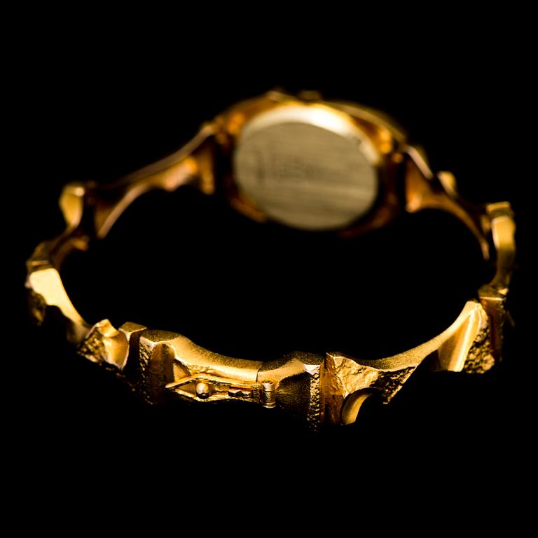 BJÖRN WECKSTRÖM, ARMBANDSUR, "Pola negri", 14K guld. Lapponia 1991.