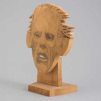 KARL GÖTE (K G) BEJEMARK, sculpture study, mixed media on wood, signed.