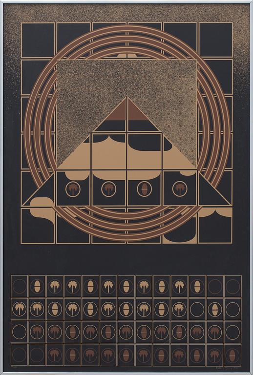 BECK & JUNG (HOLGER BÄCKSTRÖM & BO LJUNGBERG), screenprint, signerad, numrerad och daterad  30/100 1976.