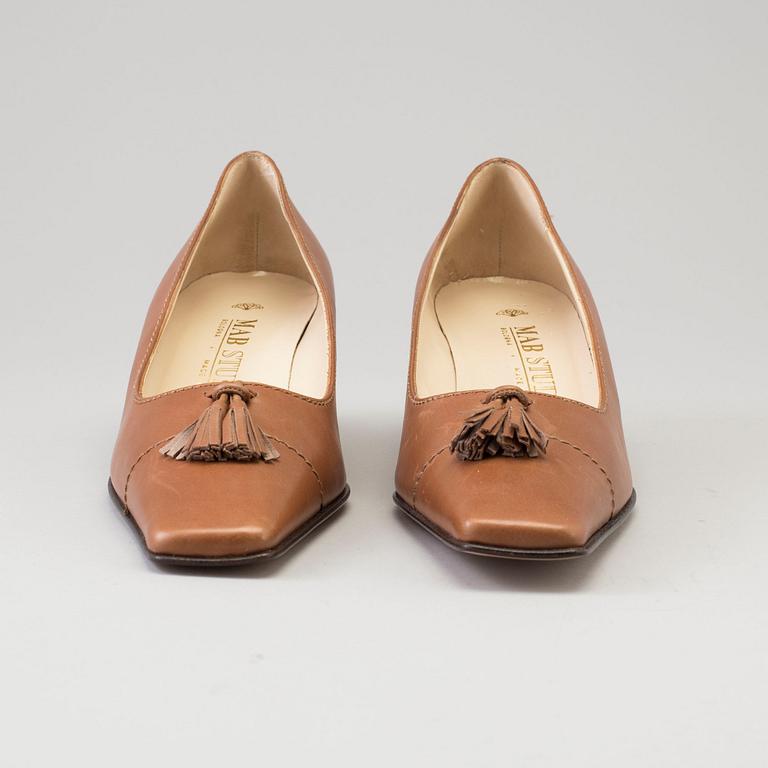 A pair of leather shoes by MAB Studio, Bologna, Italien.