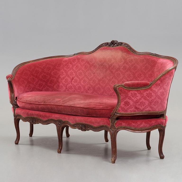 A Louis XV mid 18th century sofa.