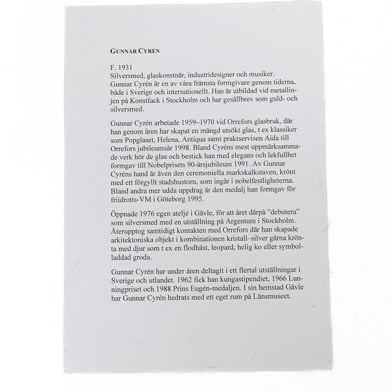 Gunnar Cyrén, a two-piece figure group.