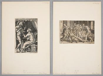 Georg Pencz · GEORG PENCZ, gravyrer, 2 st, troligen 1500-tal.